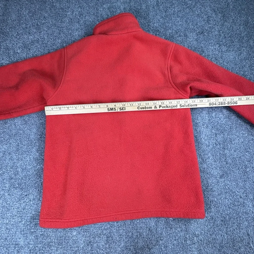 Columbia Fleece Jacket Youth 14 16 Red Full‎ Zip Outdoor Hiking Core Minimalist